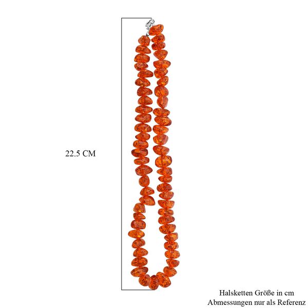 Synthetische Bernstein-Halskette, 45cm - 235 ct. image number 5