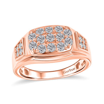 EVER TRUE Moissanit Ring Nickelfreies Messing (Gr&ouml;&szlig;e 19.00) ca. 0,79 ct