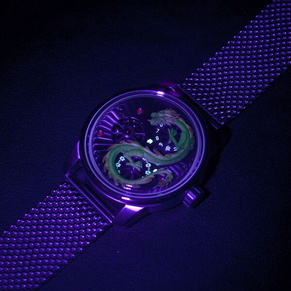 WILLIAM HUNT LIMITIERTE EDITION - Drachen Uhr Seiko Automatik Uhrwerk, 21 Jeweils, Saphir Mineralglas, 5 ATM Wasserdicht, Edelstahl image number 8