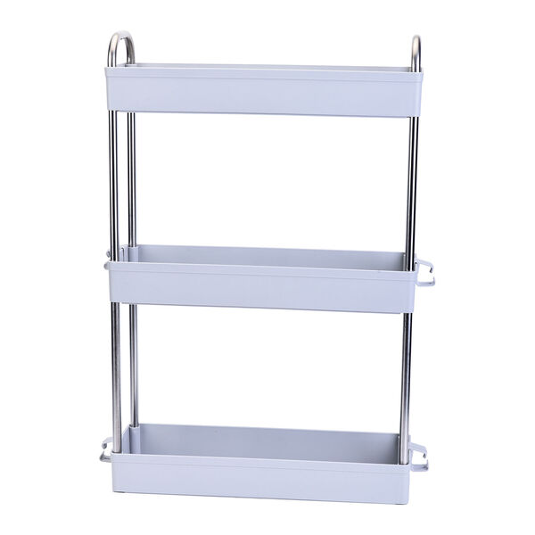 4 Schichten Badregal mit Griffen, Gr&ouml;&szlig;e: 40x12,5x91 cm, Grau image number 5