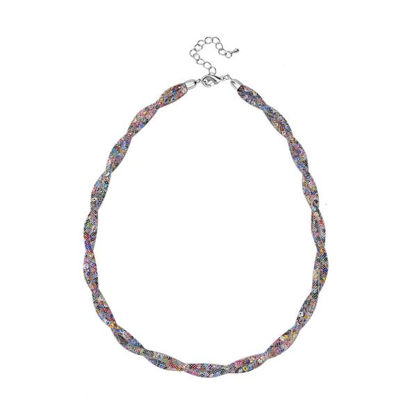 Mehrfarbige Kristall 50+5cm Halskette image number 5
