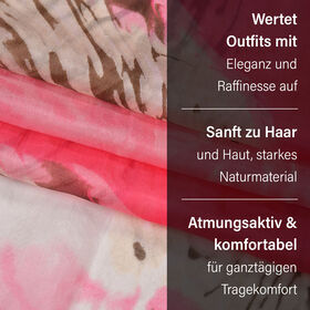 LA MAREY - Chiffonschal aus 100% Maulbeerseide in Wei&szlig; und Rosa