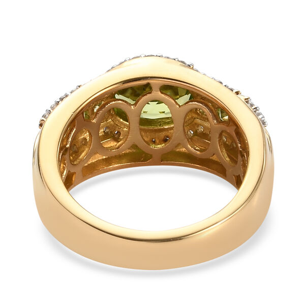 Natürlicher Peridot-Ring, 925 Silber vergoldet  ca. 2,09 ct image number 6