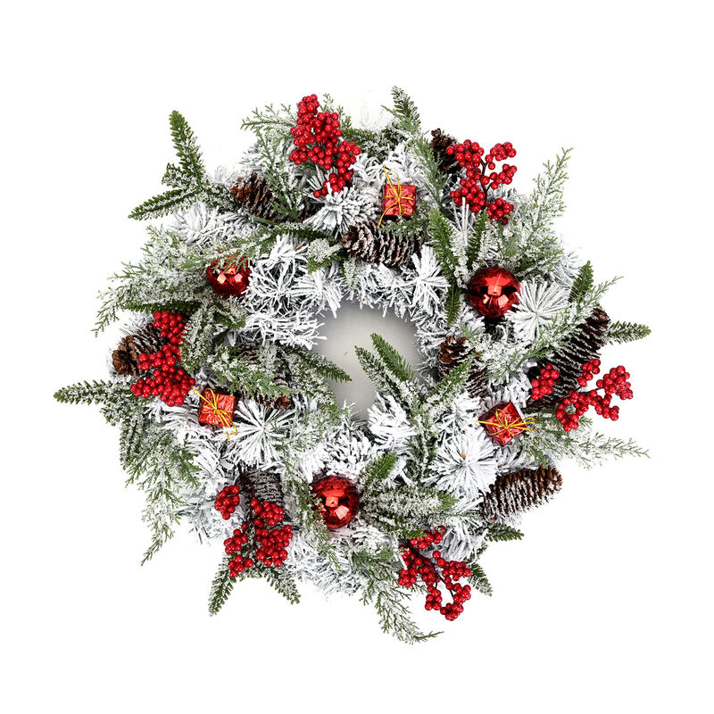 Weihnachtskranz, Weihnachtsdekoration, Durchmesser 45 cm, Rot und Mehrfarbig  image number 0