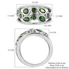 Russischer Diaopside Ring 925 Silber Platin-Überzug image number 6