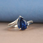 Ceylonfarbener Quarz und Zirkon-Ring, 925 Silber platiniert - 1,77 ct.  image number 1