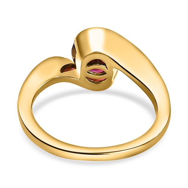 Rhodolith Granat-Ring, 925 Silber vergoldet  ca. 1,53 ct image number 6