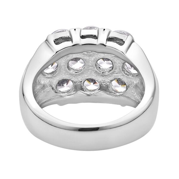 Wei&szlig;er Zirkonia Ring, reiner Edelstahl (Gr&ouml;&szlig;e 16.00) image number 6