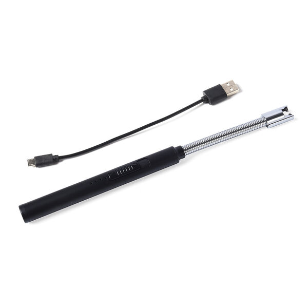 Wiederaufladbares USB - Feuerzeug, Größe: 24,2x0,15 cm, Schwarz image number 7