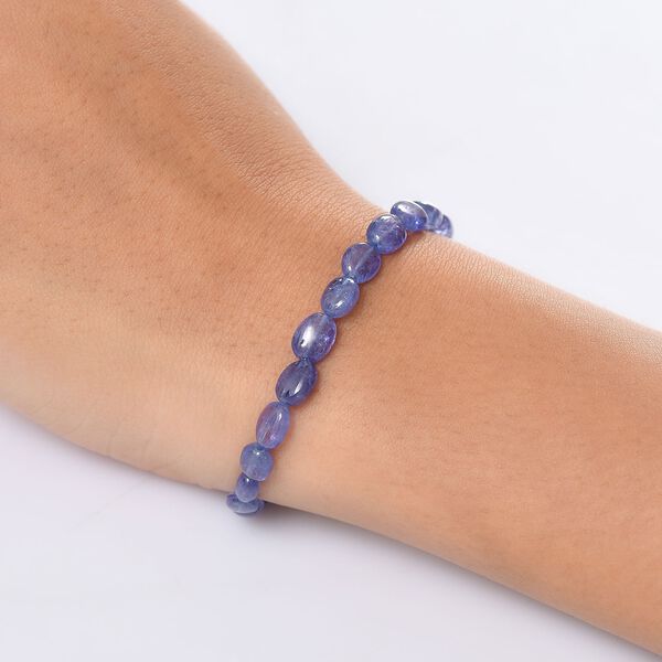 AAA Tansanit 45cm Halskette und 19cm Armband in 585 Gold image number 10