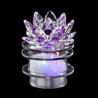The 5th Season - Kristall Lotusblüte LED-Licht mit drehbarem Sockel, 9,5x10,5 cm, rosa image number 1