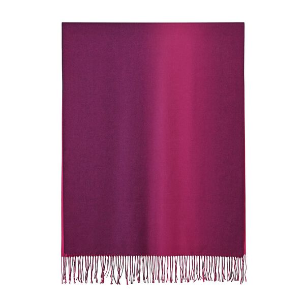 Eleganter Ombre-Schal mit Fransen, 68x180cm, Weinrot image number 3