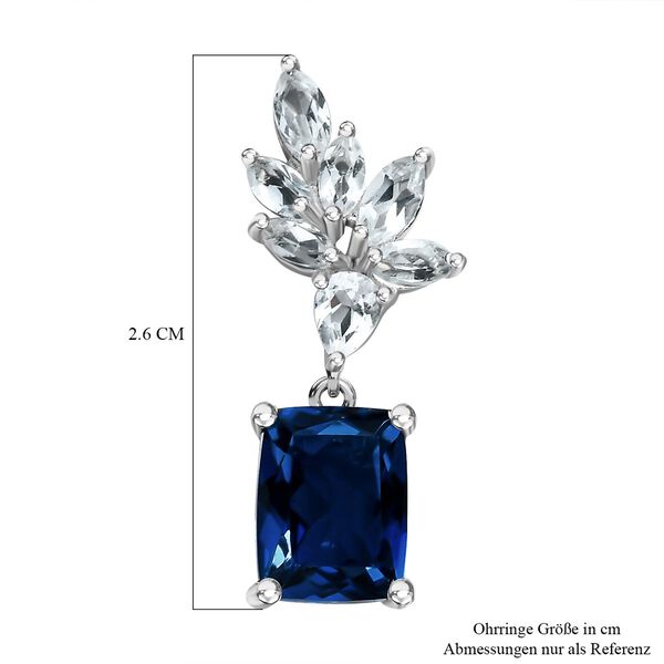 Ceylonfarbene Quarz und wei&szlig;e Topas-Ohrringe - 6,61 ct.&nbsp; image number 5