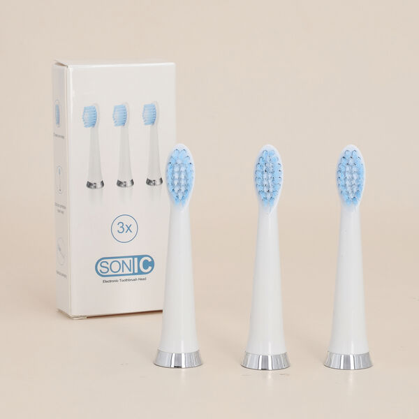 3er-Set Ersatzk&ouml;pfe f&uuml;r elektrische Zahnb&uuml;rsten, Gr&ouml;&szlig;e 3,3x2,9x24,5 cm, Wei&szlig;