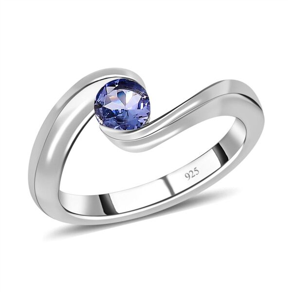 Tansanit Solitär Bypass Ring - 0,64 ct. image number 4