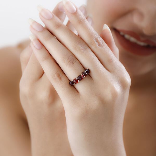 Roter Granat Ring, 925 Silber (Gr&ouml;&szlig;e 16.00) ca. 4.07 ct image number 3