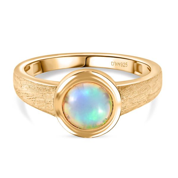 D'Joy AA Natürlicher, äthiopischer Welo Opal Ring 925 Silber 750 Gelb Vergoldet (Größe 18.00) (10-15 Werktage Lieferzeit) ca. 1.03 ct image number 0