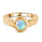 D'Joy AA Natürlicher, äthiopischer Welo Opal Ring 925 Silber 750 Gelb Vergoldet (Größe 18.00) (10-15 Werktage Lieferzeit) ca. 1.03 ct