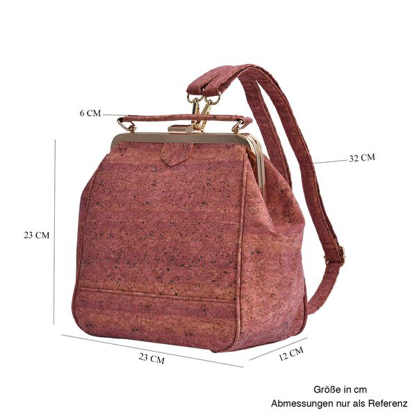 Rucksack aus Naturkork mit Schultergurt, Rot image number 6