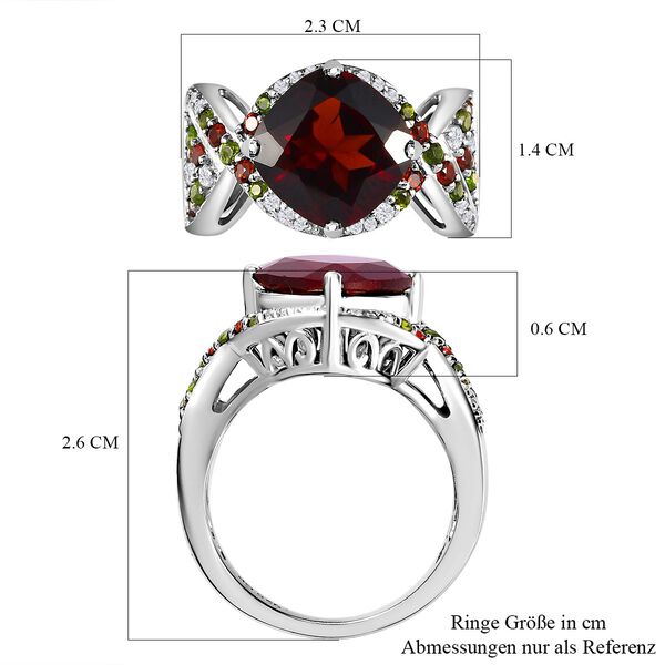 GP Italian Garden Kollektion - Mosambik Granat und Multi-Edelstein-Ring - 5,63 ct. image number 8