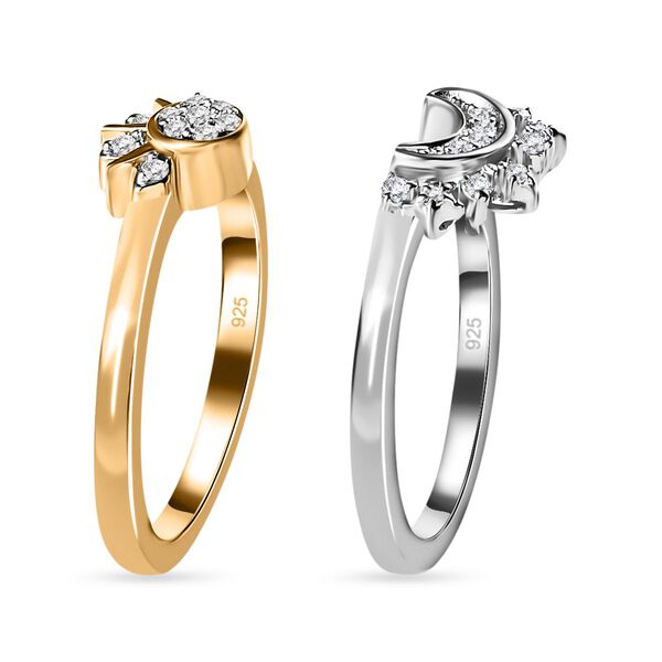 Funkelndes Sonnen- und Mond-Ring-Set image number 9