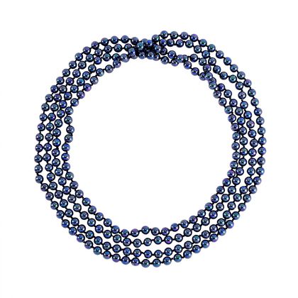 Tahiti mehrreihige Muschelkernperle-Flex-Halskette, ca. 255 cm