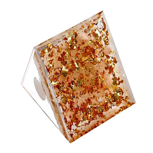 LIVMORE Kristall Pyramide Dekoration aus Kristall und Resin, 6cm, Wei&szlig; image number 3