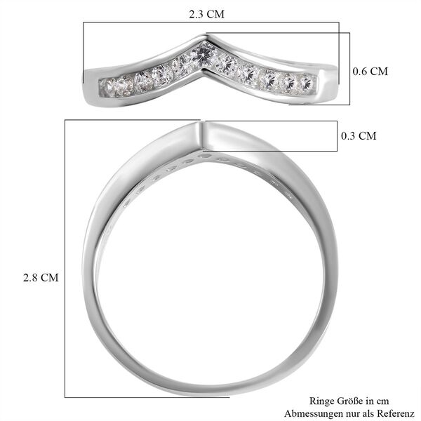 LUSTRO STELLA - Wei&szlig;er Zirkonia-Ring, 925 Silber rhodiniert - 0,18 ct. image number 4