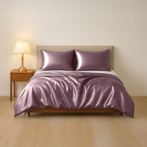 Serenity Night - 100% Maulbeerseide Luxus-Steppdecke mit Seidenfüllung, 135 x 200 cm, rosegold