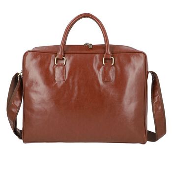 LA MAREY - Crossbody-Tasche aus naturfreundlichem Kunstleder, Gr&ouml;&szlig;e 37x7x28 cm, Braun