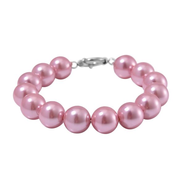 Rosa Muschelkernperle Armband