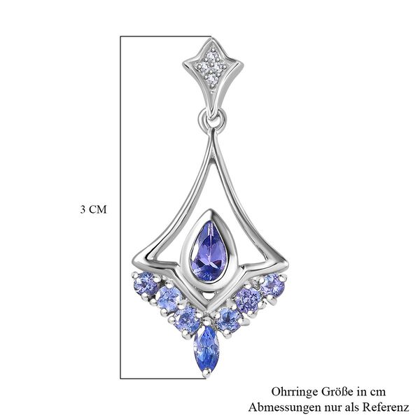 AA Tansanit Ohrringe, ca. 1,28 ct. image number 6