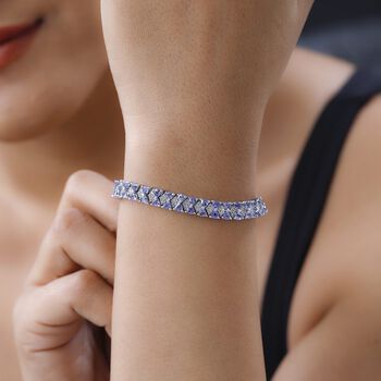 Tansanit und Zirkon Atmband - 11,18 ct.