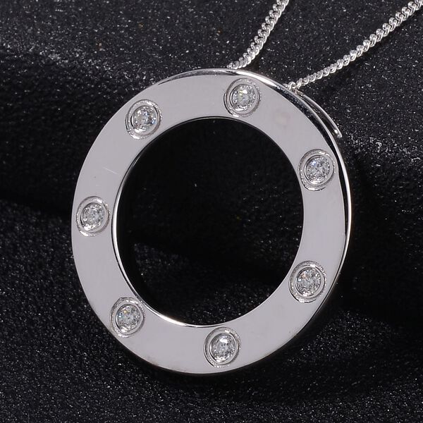 Moissanit Anhänger mit 50cm Kette - 0,24 ct. image number 2