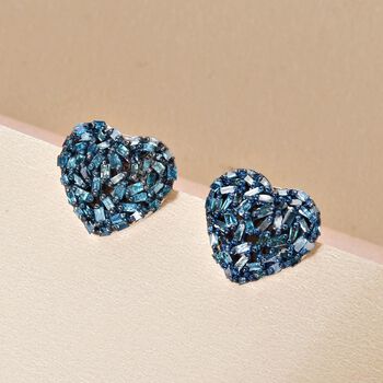 GP Heart Kollektion - Diamant und blaue Saphir-Ohrstecker- 0,54 ct.