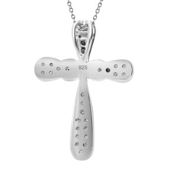 Diamant Anh&auml;nger, 925 Silber platiniert - 0,33 ct.