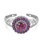 Lila Türkis Armreif ca. 19 cm Edelstahl ca. 41.17 ct