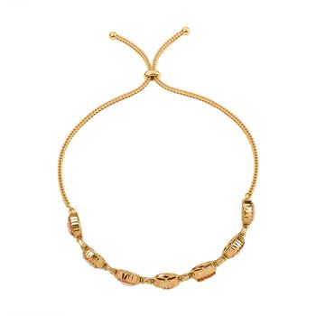 Italienische Kamee Armband aus Conch-Muschel in Goldton, 19cm