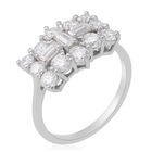 Moissanit Boot Ring 925 Silber rhodiniert  ca. 2,04 ct image number 2