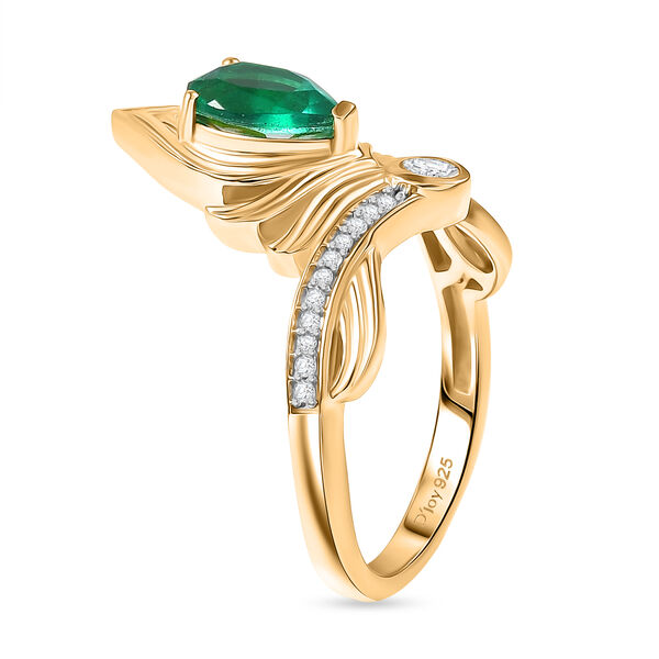 D'Joy Pfau Triplett Quarz und Zirkon Ring und Anh&auml;nger image number 5