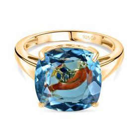 GP Trionfo Kollektion- Himmelblauer Topas und Kanchanaburi blauer Saphir Ring - 13,56 ct.