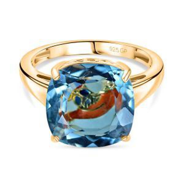 GP Trionfo Kollektion- Himmelblauer Topas und Kanchanaburi blauer Saphir Ring - 13,56 ct. image number 0