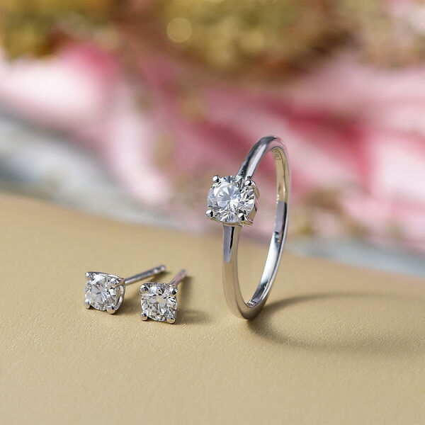 D'Joy Moissanit Schmuckset, 925 Silber platiniert - 1,34 ct. image number 1