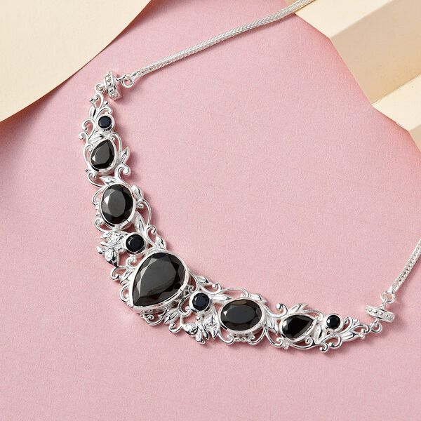 Elite Schungit Halskette, ca. 45 cm, 925 Silber ca. 7.72 ct image number 3