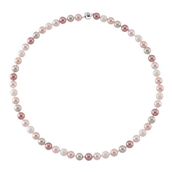 Mehrfarbige Muschelkernperle 60cm Halskette