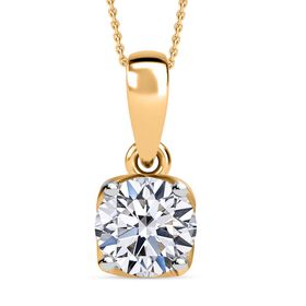 LUXURIANT DIAMOND - Lab Grown Diamant VS-EF SGL zertifiziert Schmuckset 925 Silber Gelbgold Vermeil ca. 0,50 ct.