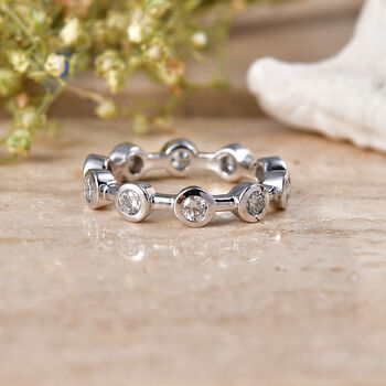 LUXURIANT DIAMOND - Lab Grown Diamant SI-GH Ring 925 Silber Rhodiniert (Gr&ouml;&szlig;e 17.00) ca. 1,03 ct