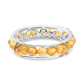 Citrin Ring Messing (Größe 16.00) ca. 9,00 ct