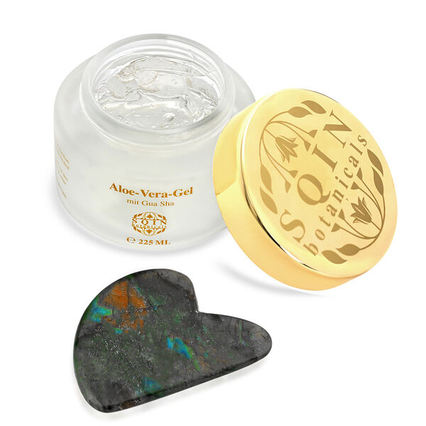 SQIN Botanicals - Aloe Vera Gel Set mit Labradorit Gua Sha, 225ml image number 4