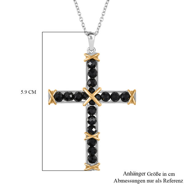 EverTrue AA schwarzer Spinell Anh&auml;nger mit 50cm Kette - 5,70 ct. image number 6